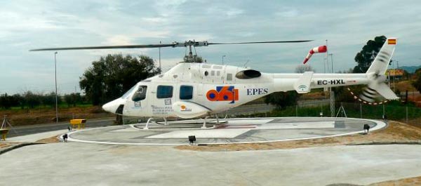 Imagen de un helicóptero / Salud