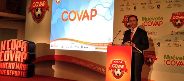 El presidente de Covap, Ricardo Delgado Vizcaíno, durante la presentación de la II Copa Covap
