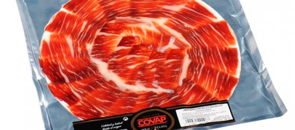 Imagen de un jamón loncheado de Covap