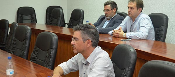 Emiliano Pozuelo durante una sesión de la Mancomunidad