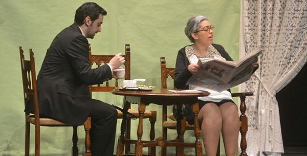 El Grupo de Teatro D. Lorenzo Santacruz durante una actuación en el Teatro "El Silo"