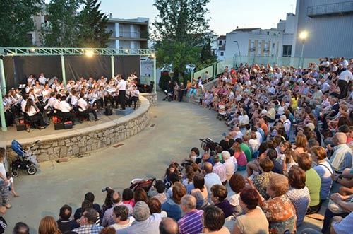 La Banda Municipal de Música de Pozoblanco ofreció un concierto en el Anfiteatro del Parque Aurelio Teno