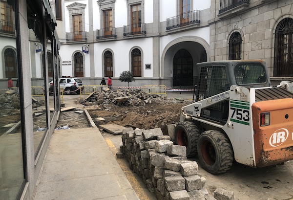 Rotura de una tubería en Pozoblanco