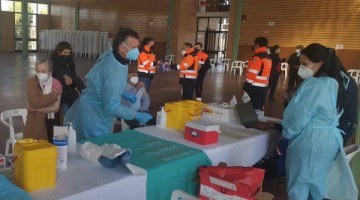 El equipo del Área Sanitaria Norte preparado para la vacunación a mayores de 80 años