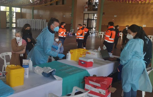 El equipo del Área Sanitaria Norte preparado para la vacunación a mayores de 80 años