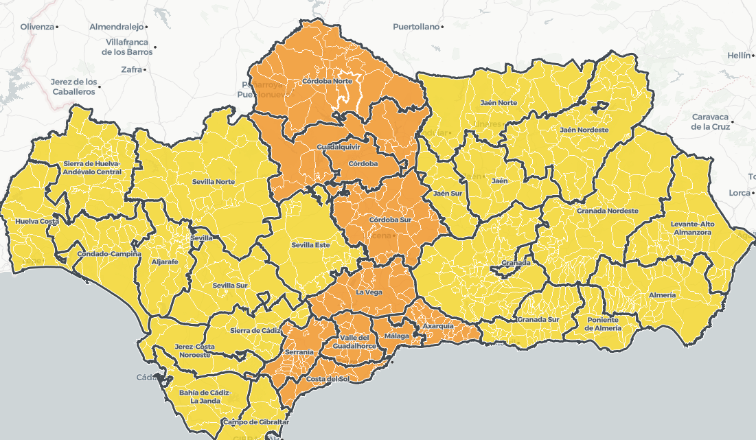Así queda el mapa andaluz tras la reunión de los comités territoriales