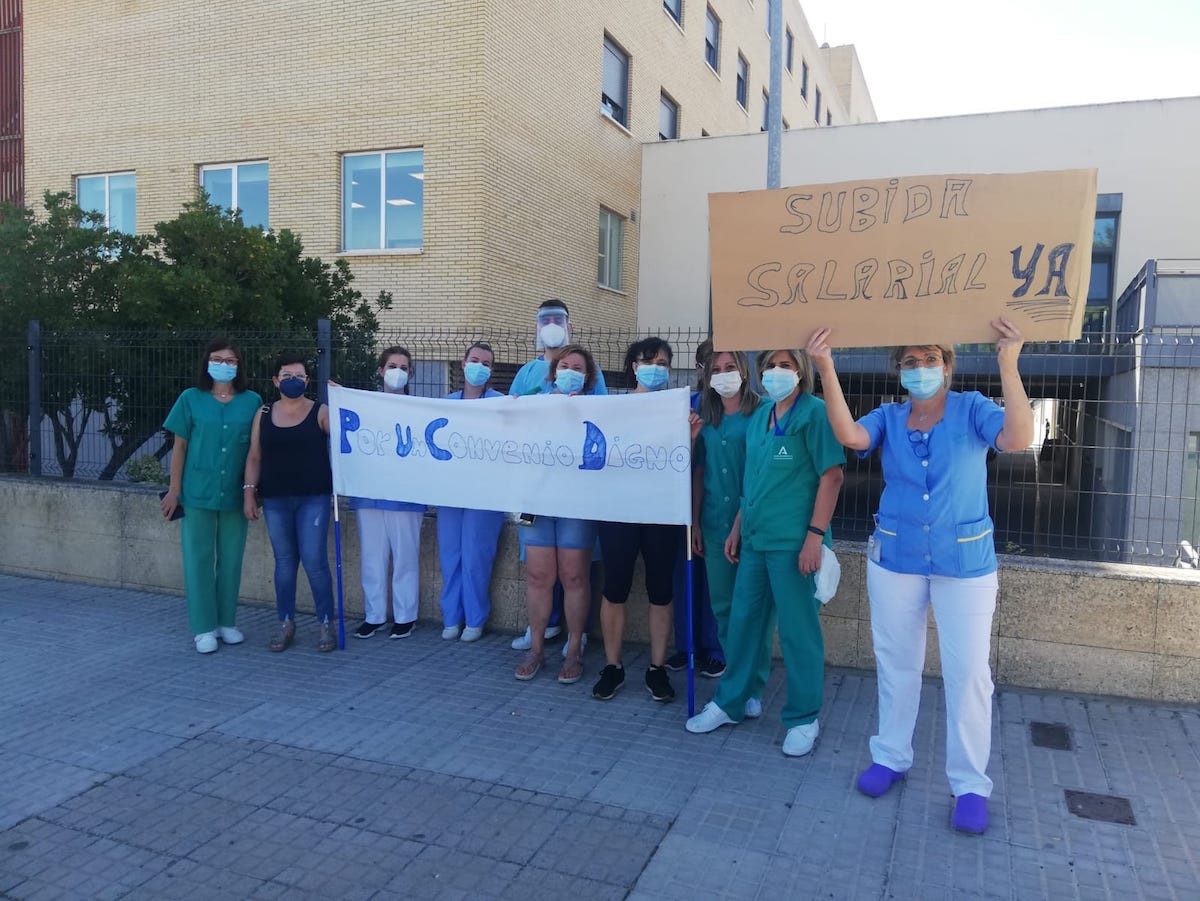Las trabajadoras de los servicios mínimos también han