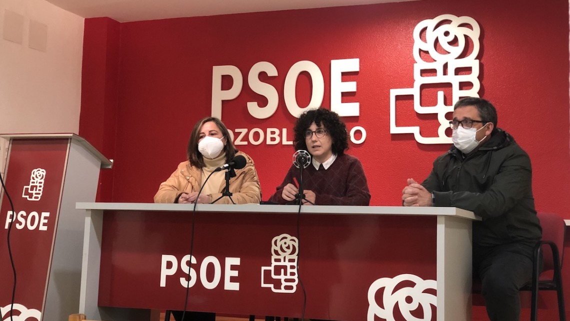 El PSOE durante una rueda de prensa