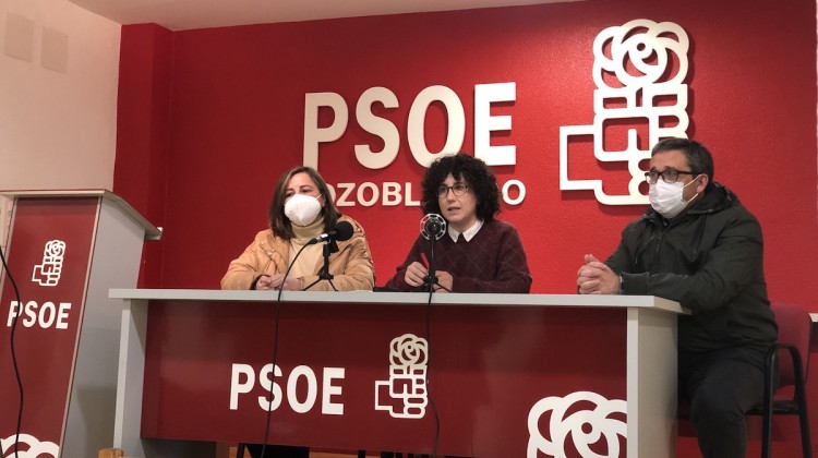 El PSOE durante una rueda de prensa