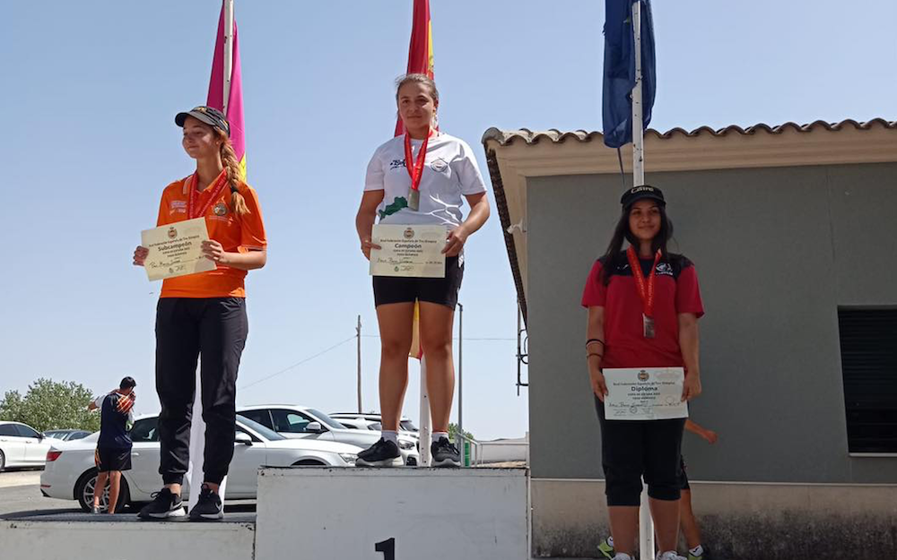 Noelia Pontes en el pódium