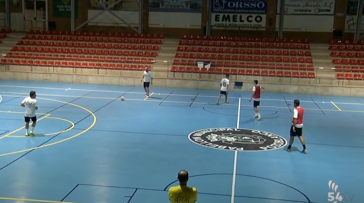 Imagen del primer entrenamiento del Pozoblanco Fútbol Sala