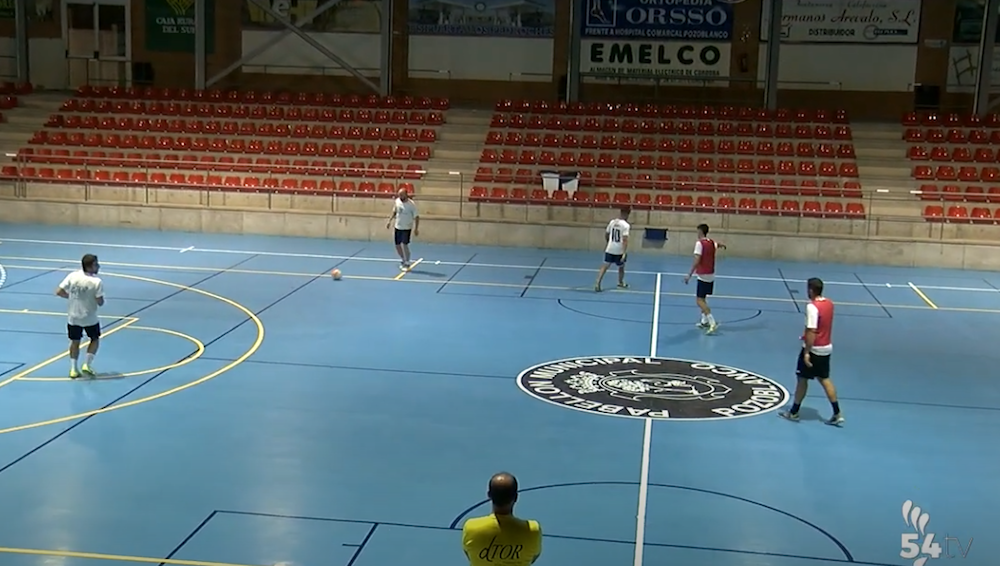 Imagen del primer entrenamiento del Pozoblanco Fútbol Sala