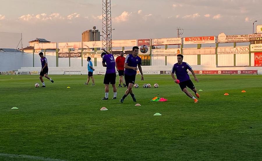 Jugadores del Pozoblanco en el primer día de la pretemporada