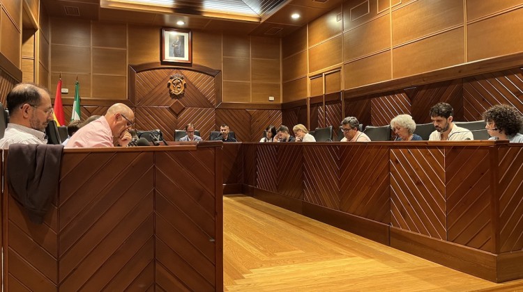 Los ediles durante el pleno del mes de septiembre en el Ayuntamiento de Pozoblanco