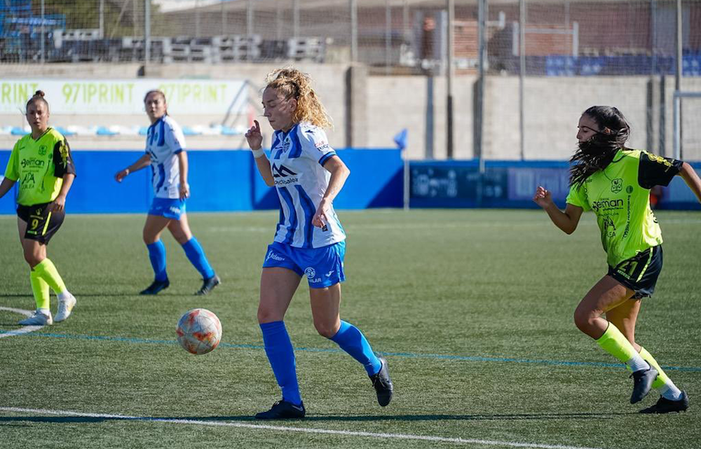 Un momento del partido que midió al Pozoalbense Femenino con el Atlético Baleares. Foto: Twitter Atlético Baleares