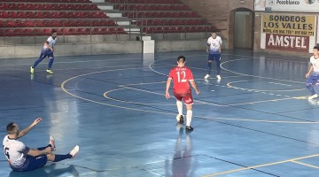 El Pozoblanco Fútbol Sala durante un partido en el Juan Sepúlveda