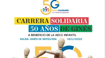 Cartel de la carrera organizada por el colegio Ginés de Sepúlveda