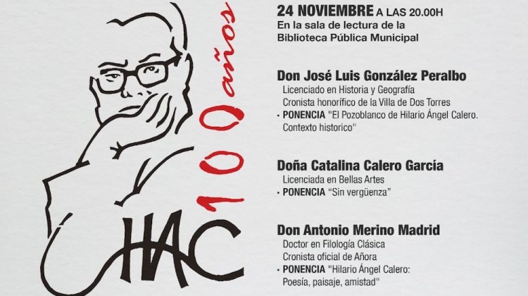 Cartel de la Jornada en torno a la figura de Hilario Ángel Calero