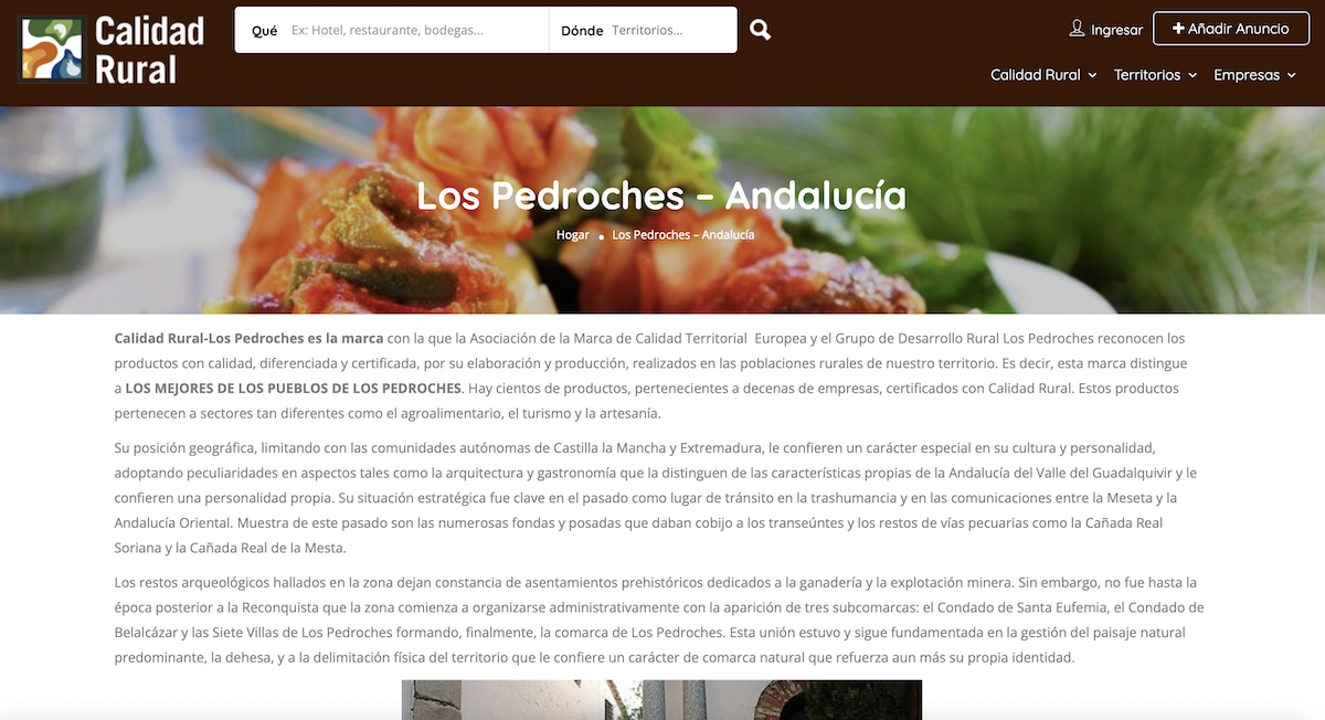 Página web de Marca Calidad Rural