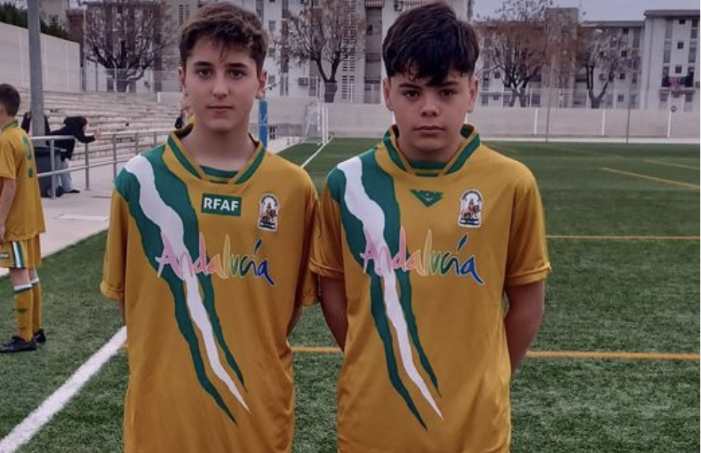 Asier Caballero y Miguel García, jugadores de la selección cordobesa infantil
