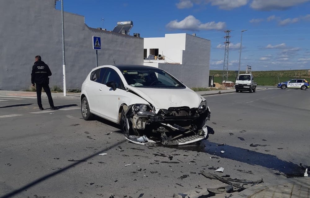 Accidente ocurrido en la calle María Zambrano