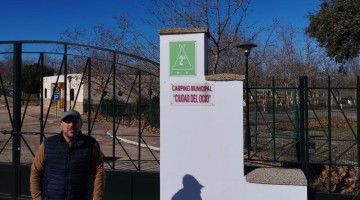 Ventura Redondo en las puertas del camping municipal de Pozoblanco