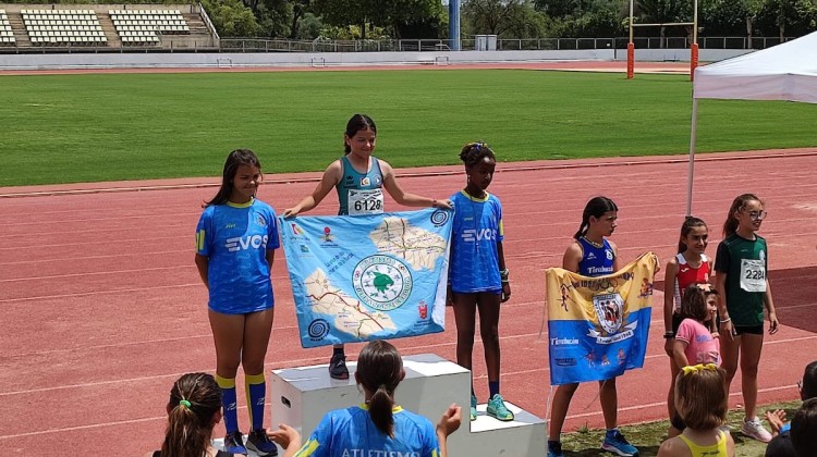 Nerea Almarcha en el pódium