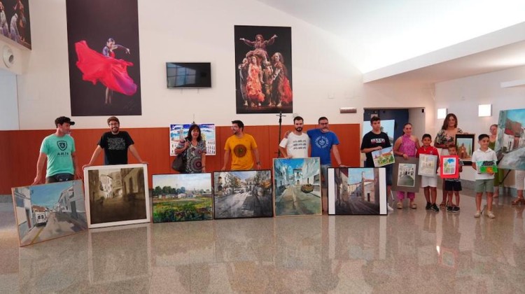 Los premiados en el Concurso de Pintura Rápida