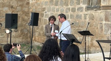 Antonio Merino y Fernando González Viñas en la entrega del premio Solienses 2023