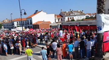 Imagen de la manifestación convocada en Villanueva de Córdoba