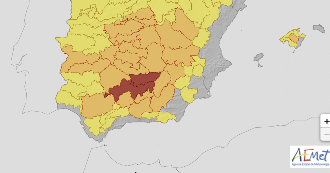 Mapa de la AEMET