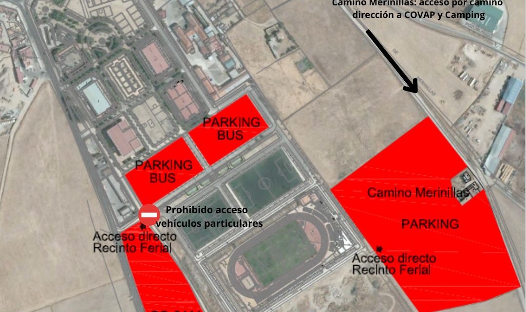 Plano estacionamientos para el concierto de Quevedo