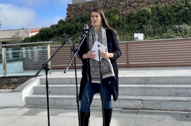 Araceli Cabello durante la rueda de prensa