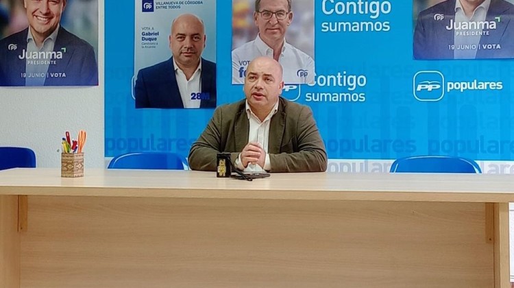 Gabriel Duque durante la rueda de prensa