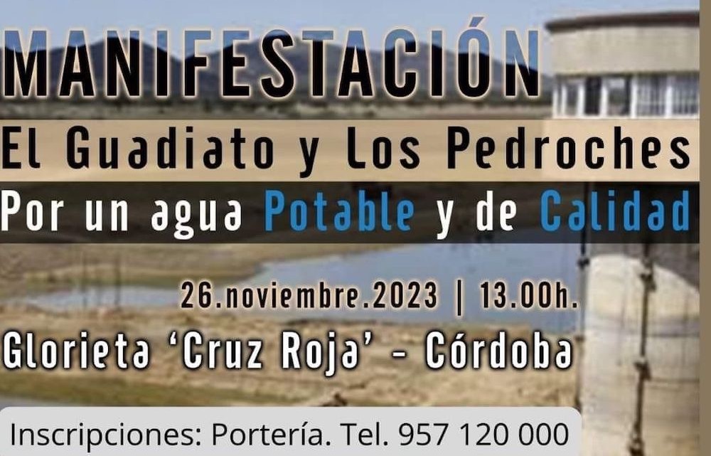 Cartel de la manifestación por un "agua potable y de calidad"