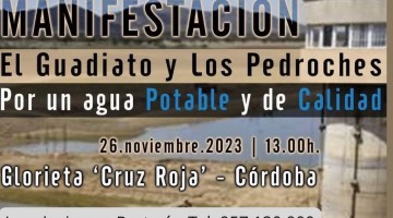 Cartel de la manifestación por un "agua potable y de calidad"