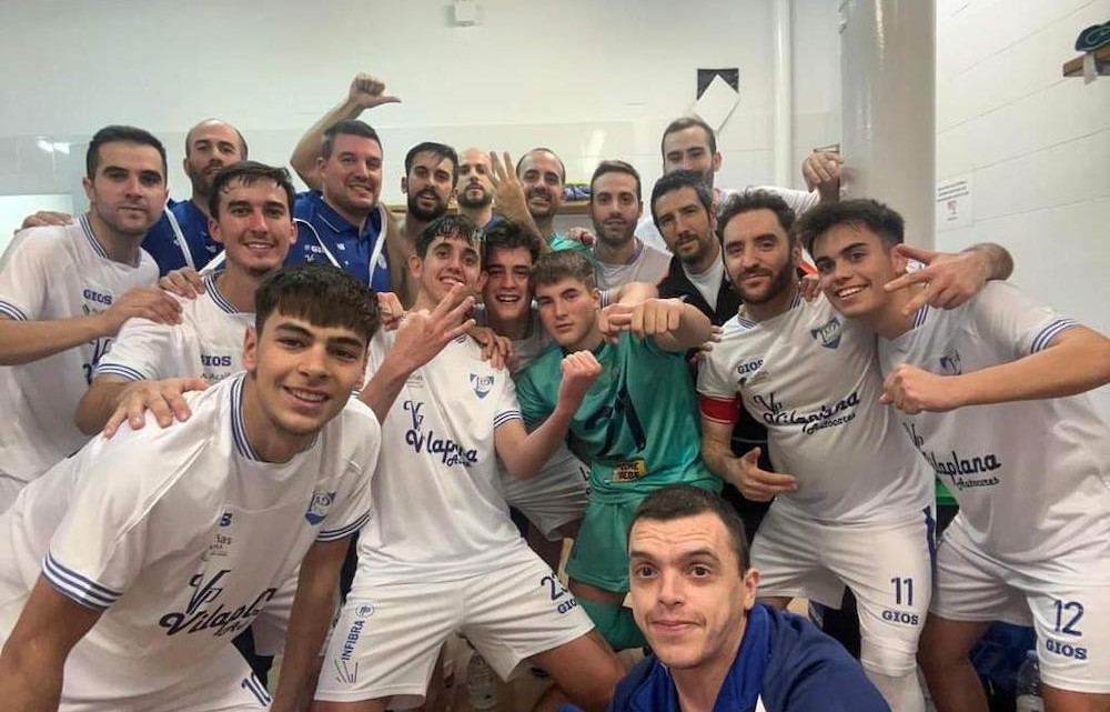 Los jugadores del Pozoblanco Fútbol Sala celebrando su victoria