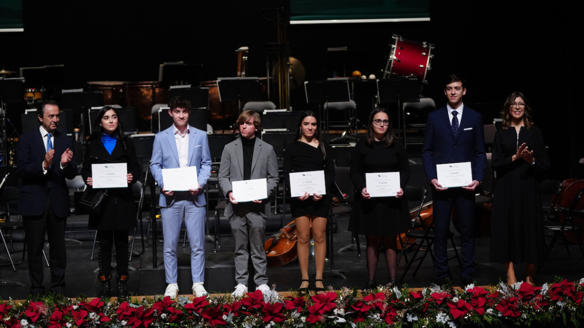 Los premiados durante la gala organizada por la Fundación Ricardo Delgado Vizcaíno