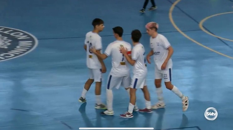 Los jugadores del Pozoblanco Fútbol Sala celebran uno de los goles