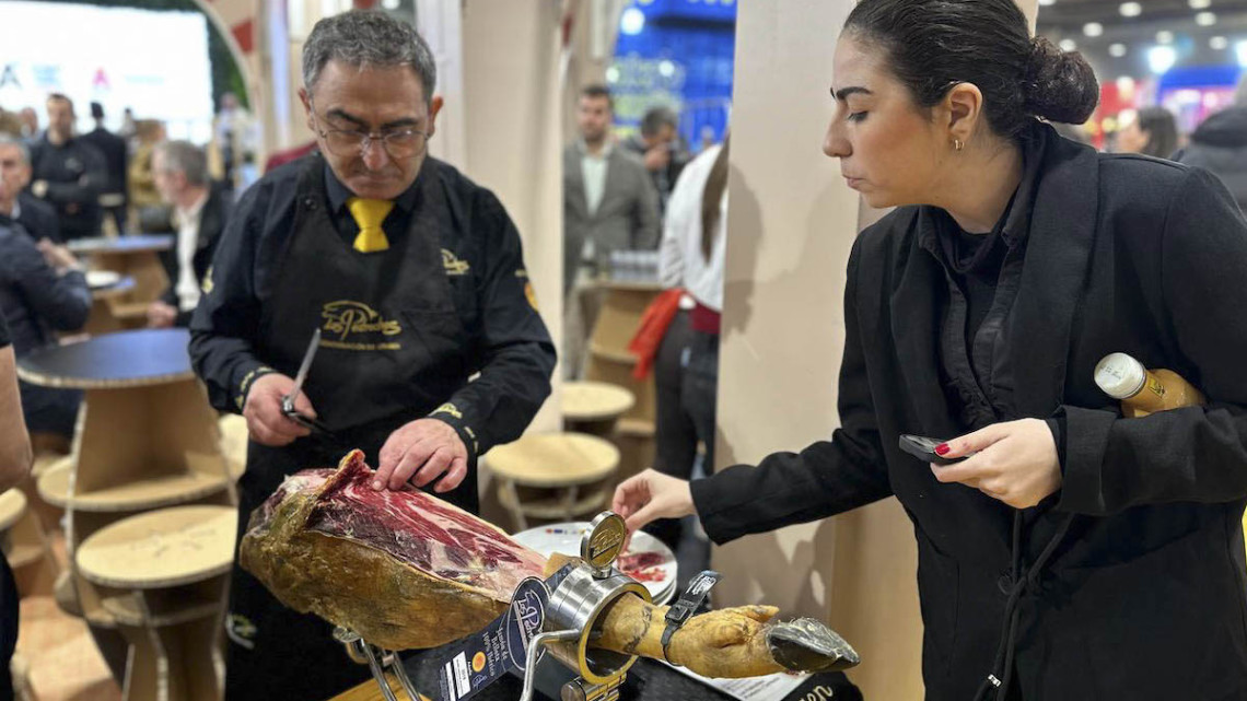 Un cortador de jamón de Los Pedroches en Madrid Fusión