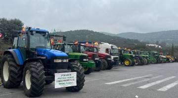 Una de las protestas realizadas por agricultores y ganaderos de Los Pedroches y el Guadiato