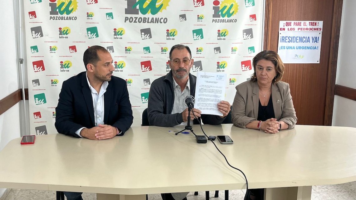 Irene Ruiz Miguel Calero y Sebastián Pérez durante la rueda de prensa