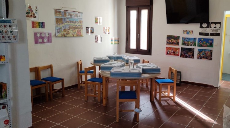 Imagen del comedor escolar del CEIP Virgen de las Cruces de El Guijo