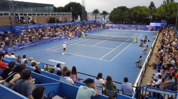 Aspecto de la pista Fabián Dorado en la final del Open Ciudad de Pozoblanco 2022