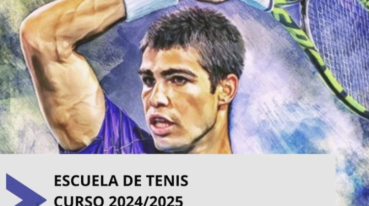 Cartel de la Escuela de Tenis de Pozoblanco