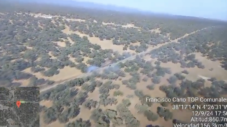 Imágenes del incendio del Infoca