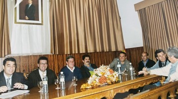 Claudio Castillo, con bigote, con más compañeros socialistas. Foto: Redes sociales Juan Díaz