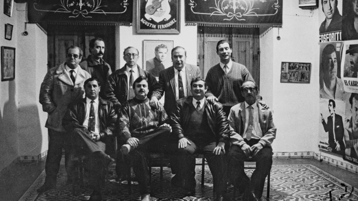 Una de las directivas De la Peña Flamenca 'Agustín Fernández'