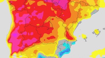 Mapa calor. Foto: AEMET