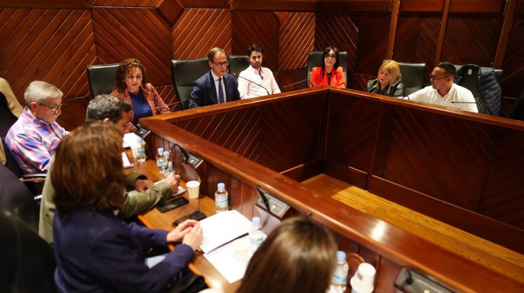 Parte del grupo municipal del PP en un pleno del Ayuntamiento de Pozoblanco